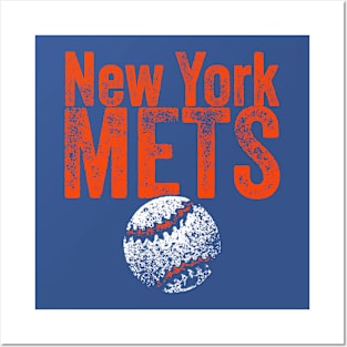 Mets Baseball Weathered Posters and Art